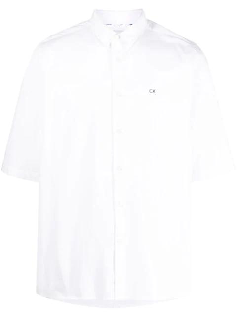 short-sleeve stretch-cotton shirt by CALVIN KLEIN