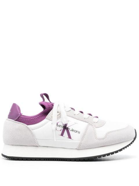 side logo-print low-top sneakers by CALVIN KLEIN