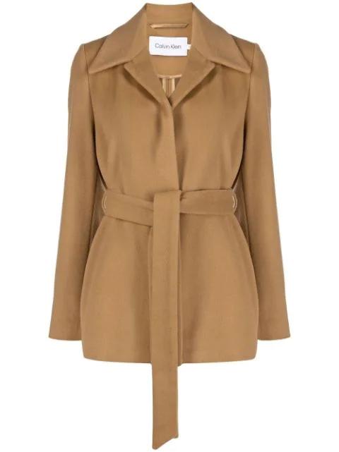 single-breasted coat by CALVIN KLEIN