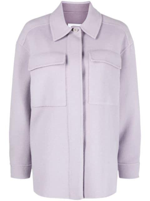 spread-collar wool shirt jacket by CALVIN KLEIN