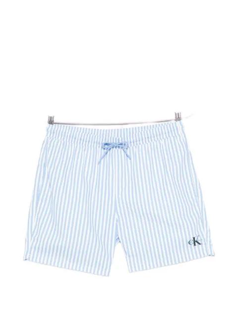 striped logo beach shorts by CALVIN KLEIN