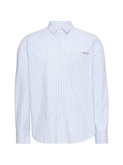 striped-pattern button-down shirt by CALVIN KLEIN