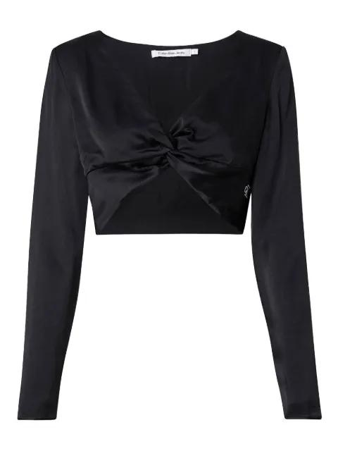 velvet cropped top by CALVIN KLEIN