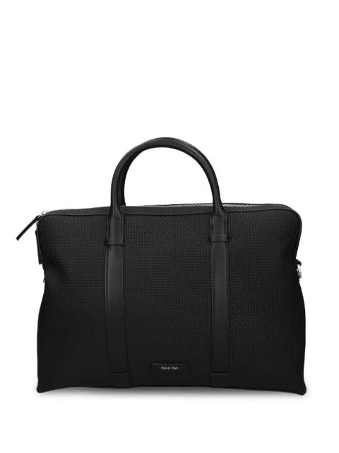 woven zip messenger bag by CALVIN KLEIN