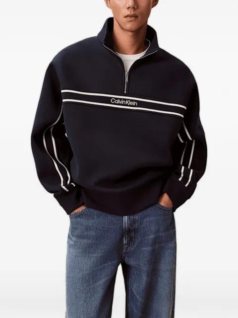 zip striped sweatshirt by CALVIN KLEIN