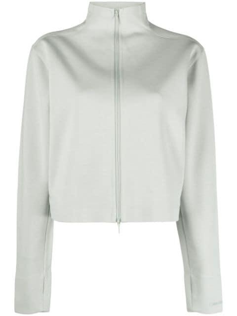 zip-up high-neck hoodie by CALVIN KLEIN