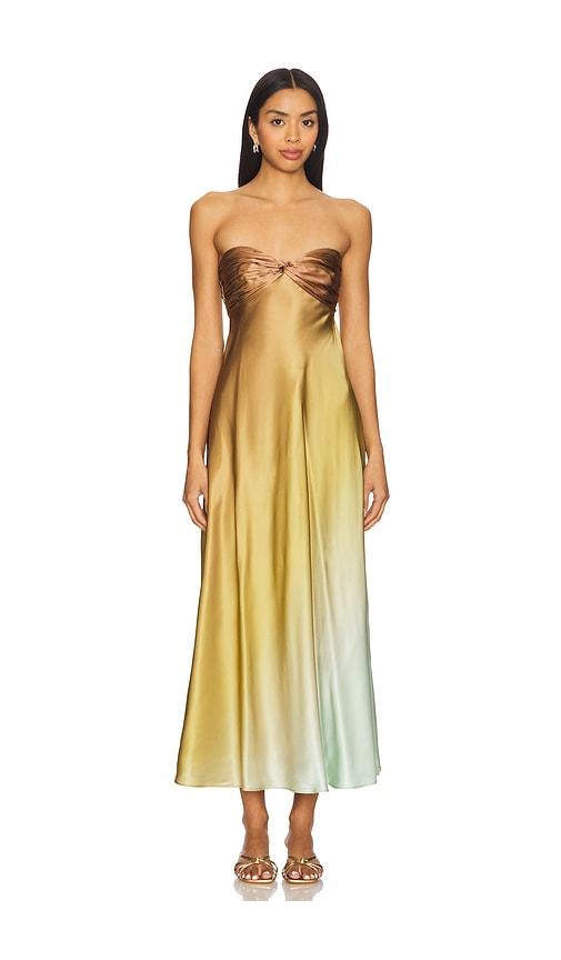 CAMI NYC Aveiro Dress in Brown,Mustard by CAMI NYC
