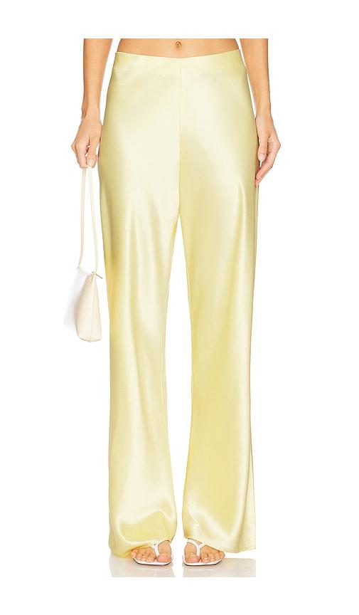 CAMI NYC Bristol Mid Rise Pant in in Lemon by CAMI NYC