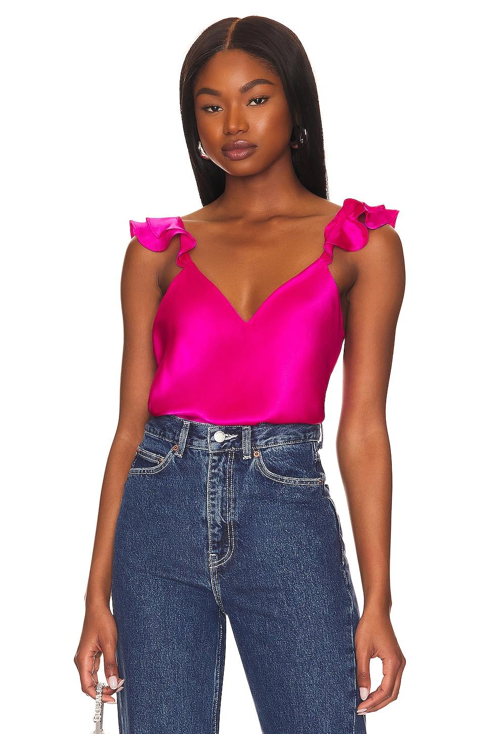 CAMI NYC Damaris Cami in Fuchsia by CAMI NYC
