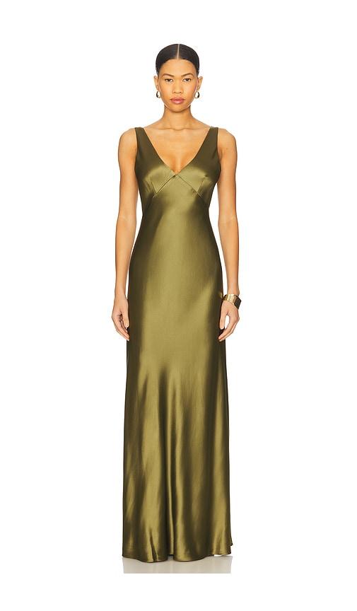 CAMI NYC Sinclaire Gown in Olive by CAMI NYC