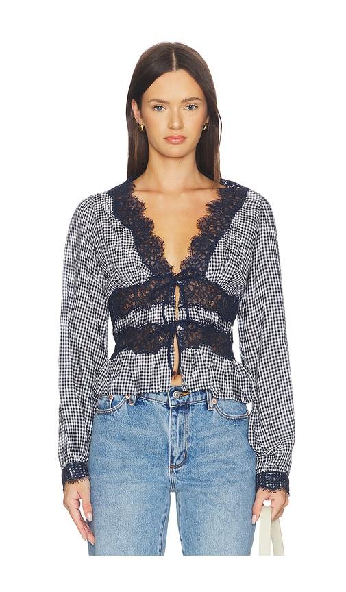 CAMI NYC Veredi Blouse in Navy by CAMI NYC