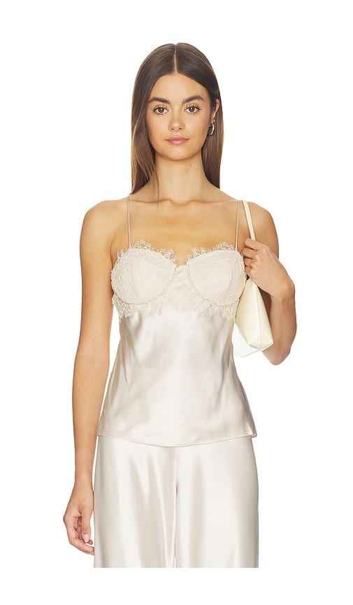 CAMI NYC Zoie Bustier Camisole in Metallic Neutral by CAMI NYC