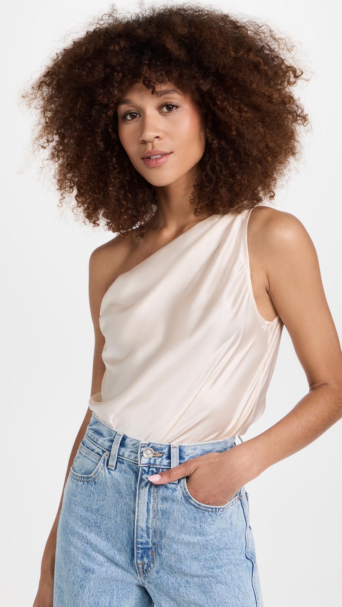 Darby Silk Thong Bodysuit by CAMI NYC