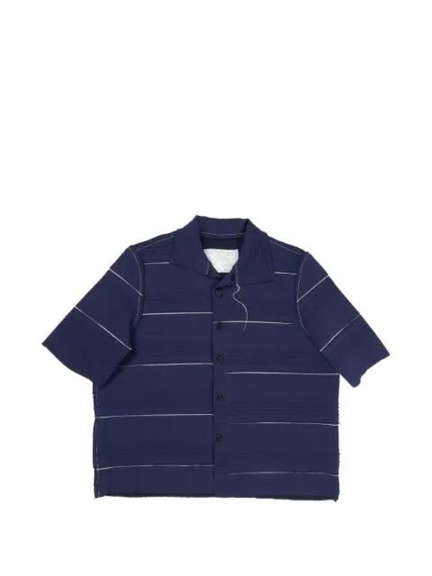 ribbed striped polo shirt by CAMIEL FORTGENS