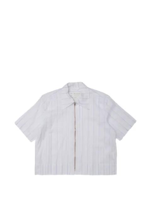 striped zip-up shirt by CAMIEL FORTGENS