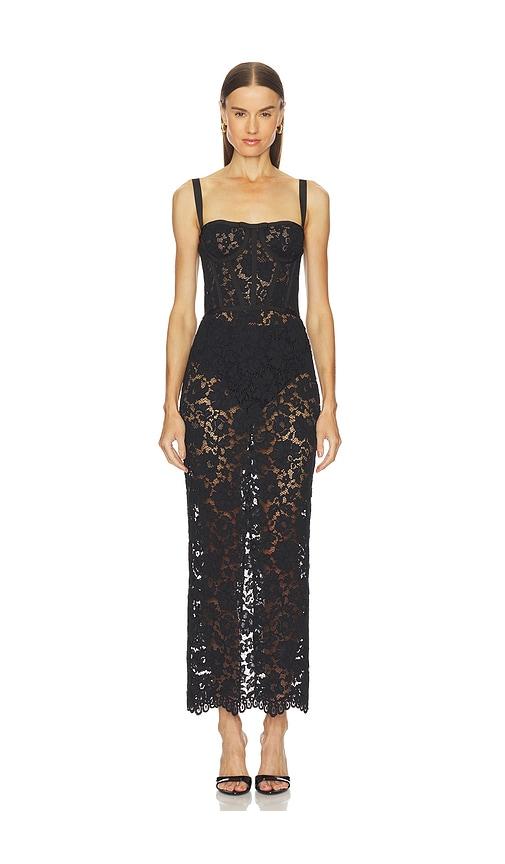 Camila Coelho Adilia Midi Dress in Black by CAMILA COELHO