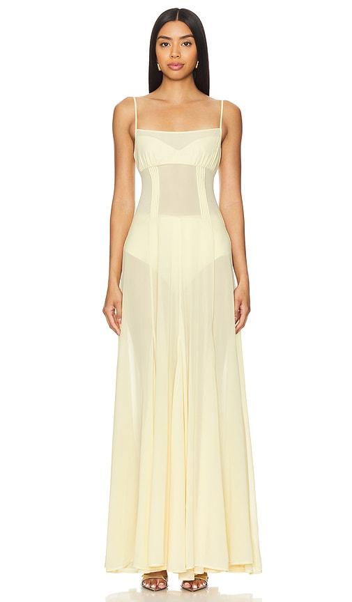 Camila Coelho Dia Maxi Dress in Yellow by CAMILA COELHO