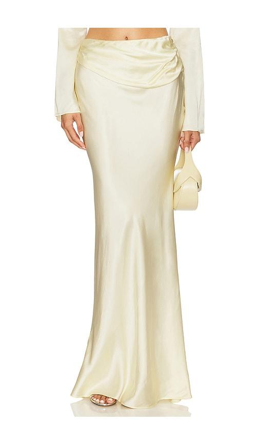 Camila Coelho Enza Maxi Skirt in Lemon by CAMILA COELHO