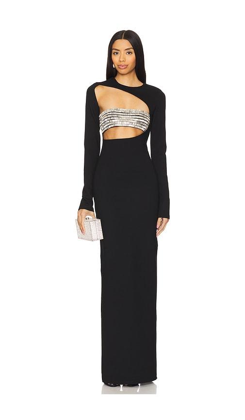 Camila Coelho Gelina Maxi Dress in Black by CAMILA COELHO