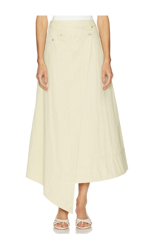 Camila Coelho Ignacia Midi Skirt in Beige by CAMILA COELHO