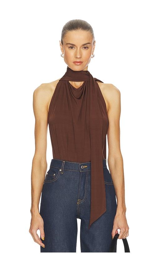 Camila Coelho Jaci Bodysuit in Brown by CAMILA COELHO