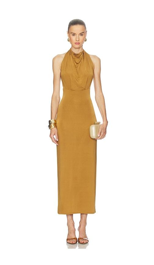 Camila Coelho Jaci Midi Dress in Brown by CAMILA COELHO