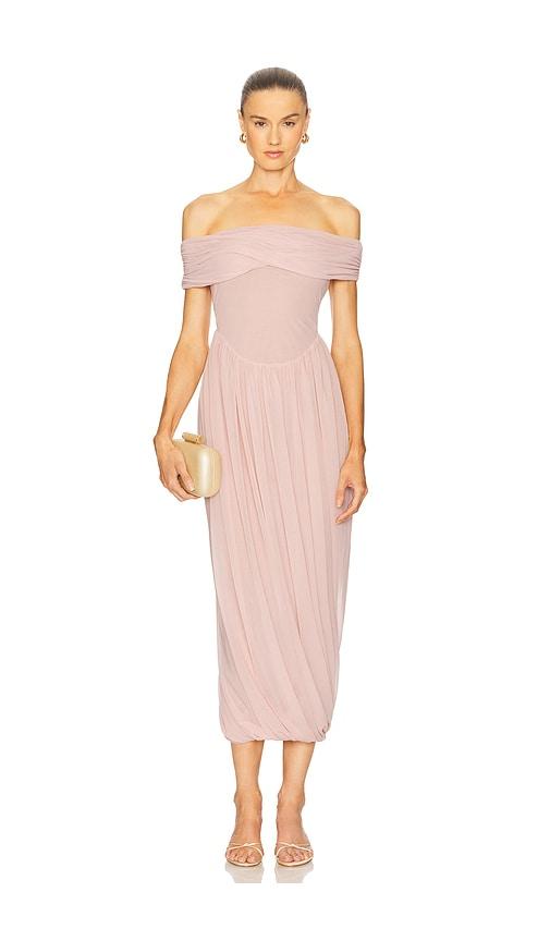 Camila Coelho Leopoldina Midi Dress in Pink by CAMILA COELHO