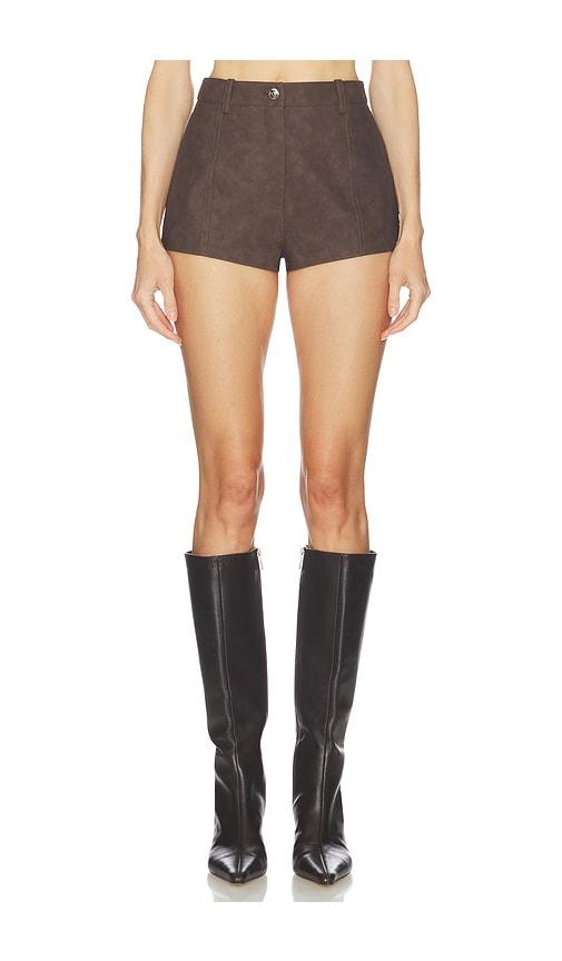 Camila Coelho Lera Shorts in Chocolate by CAMILA COELHO