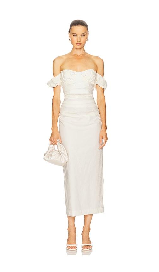 Camila Coelho Maisy Midi Dress in Ivory by CAMILA COELHO
