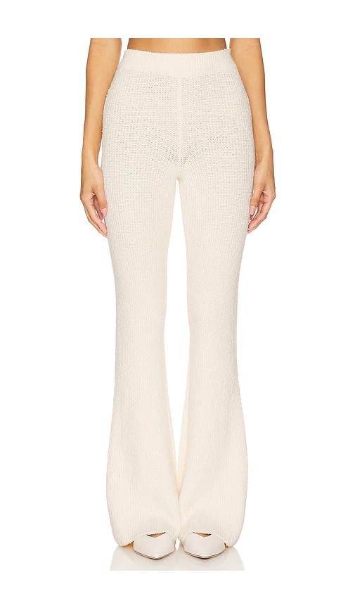 Camila Coelho Nika Rib Pant in Ivory by CAMILA COELHO