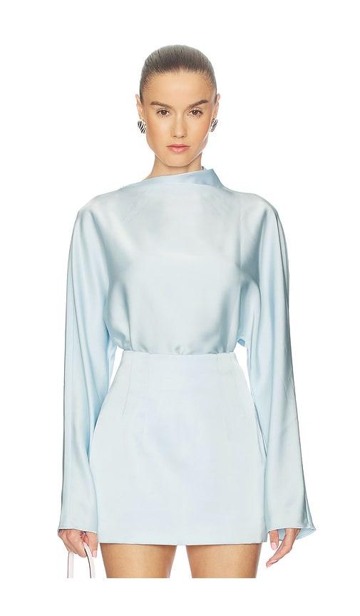 Camila Coelho Ondina Top in Baby Blue by CAMILA COELHO