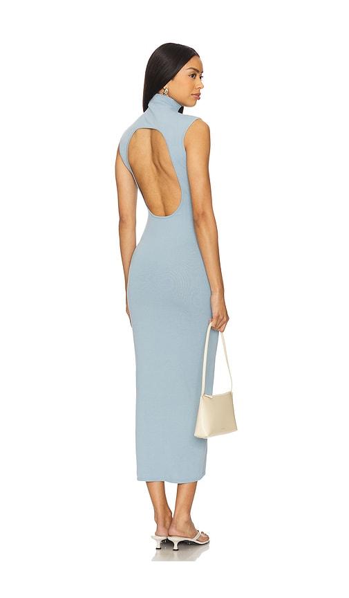 Camila Coelho Phoebe Midi Knit Dress in Baby Blue by CAMILA COELHO