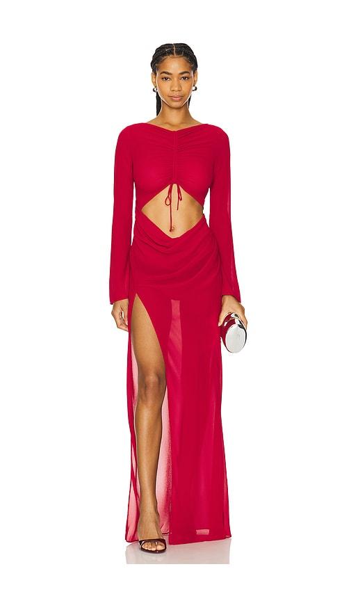 Camila Coelho Rain Maxi Dress in Red by CAMILA COELHO