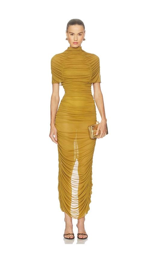Camila Coelho Rocio Midi Dress in Chartreuse in Green by CAMILA COELHO