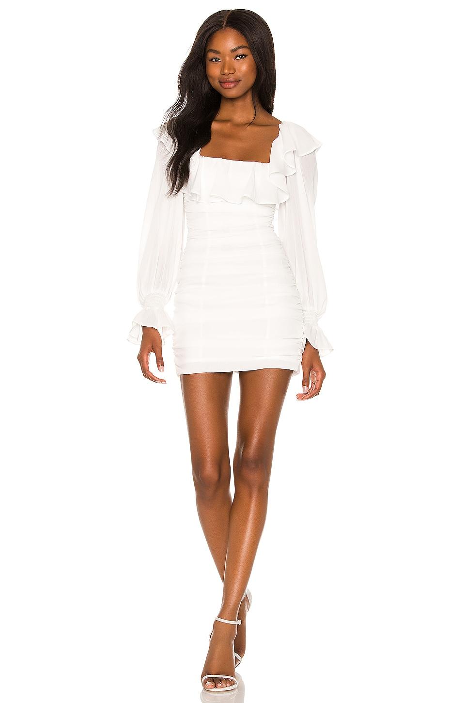 Camila Coelho Valerie Mini Dress in White by CAMILA COELHO