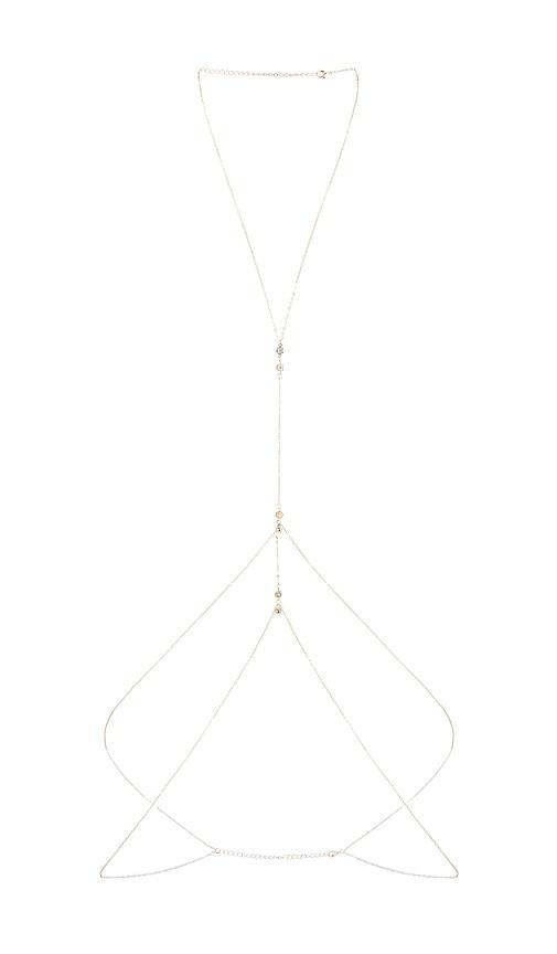 Camila Coelho Vittoria Body Chain in Metallic Gold by CAMILA COELHO