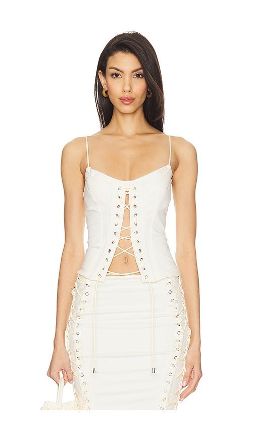 Camila Coelho Yasmina Top in Cream by CAMILA COELHO