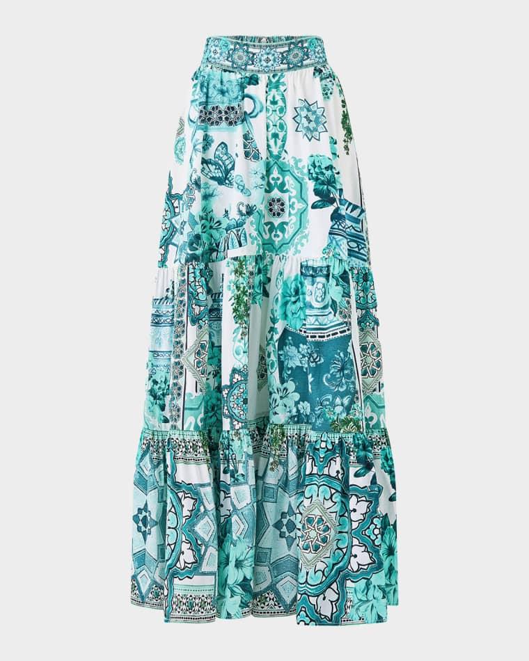 Balearic Bebe Tiered Maxi Skirt by CAMILLA