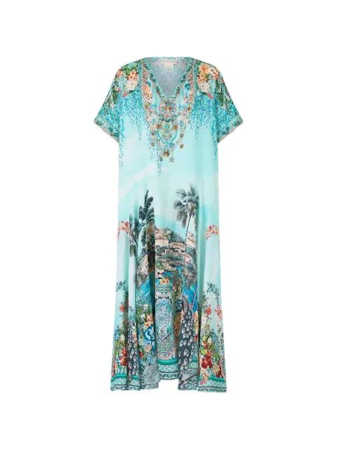 Balearic bebé V-neck drop waist kaftan by CAMILLA
