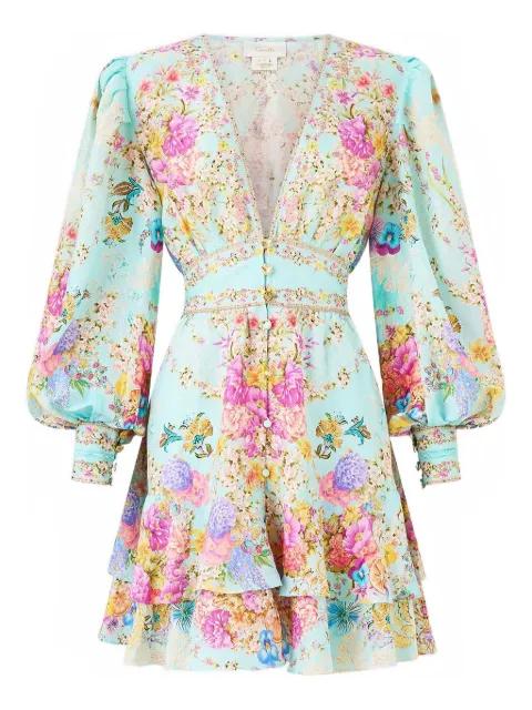 Bazaar Blooms frilled mini dress by CAMILLA