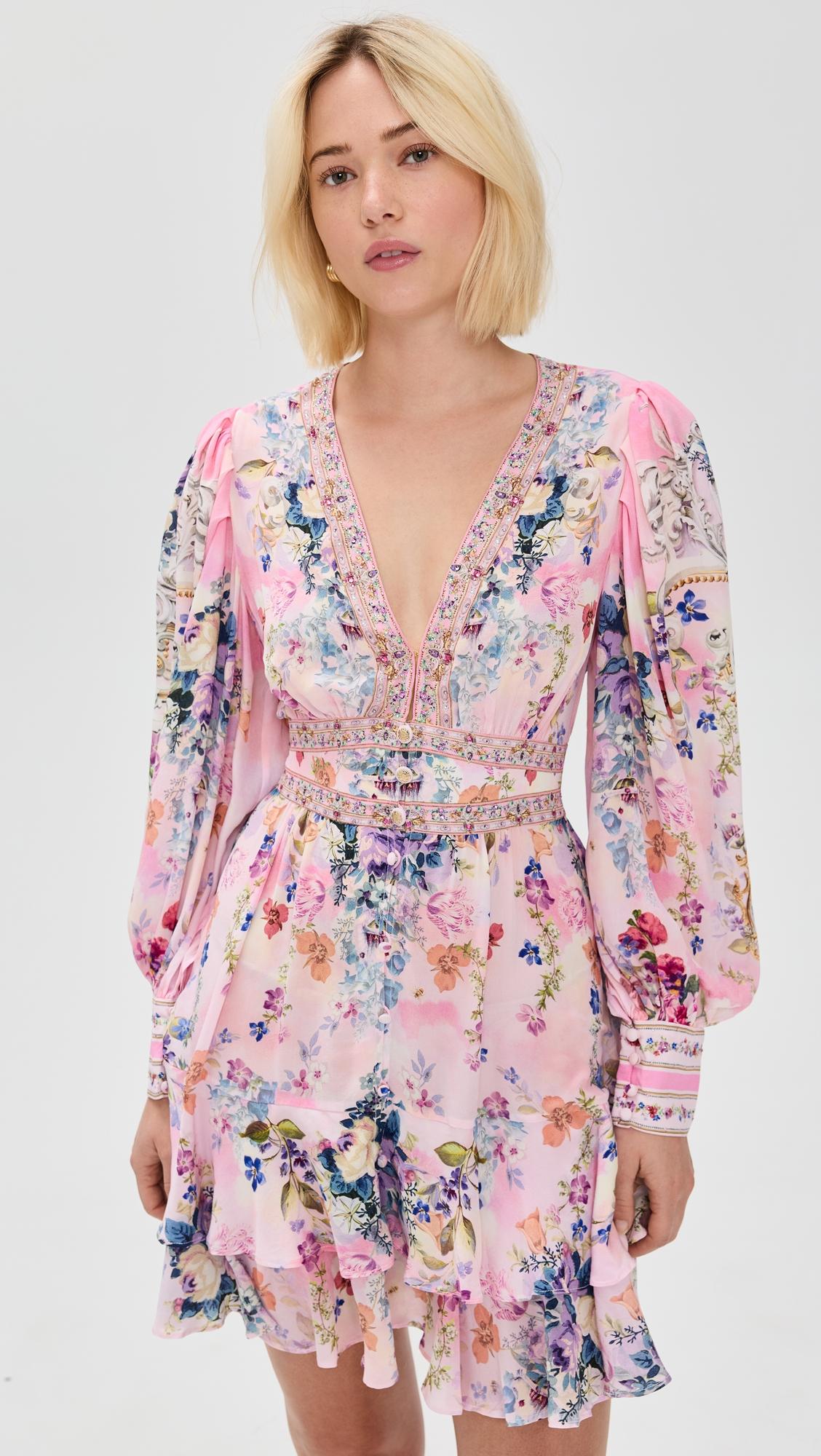 Button Front Frill Dress by CAMILLA