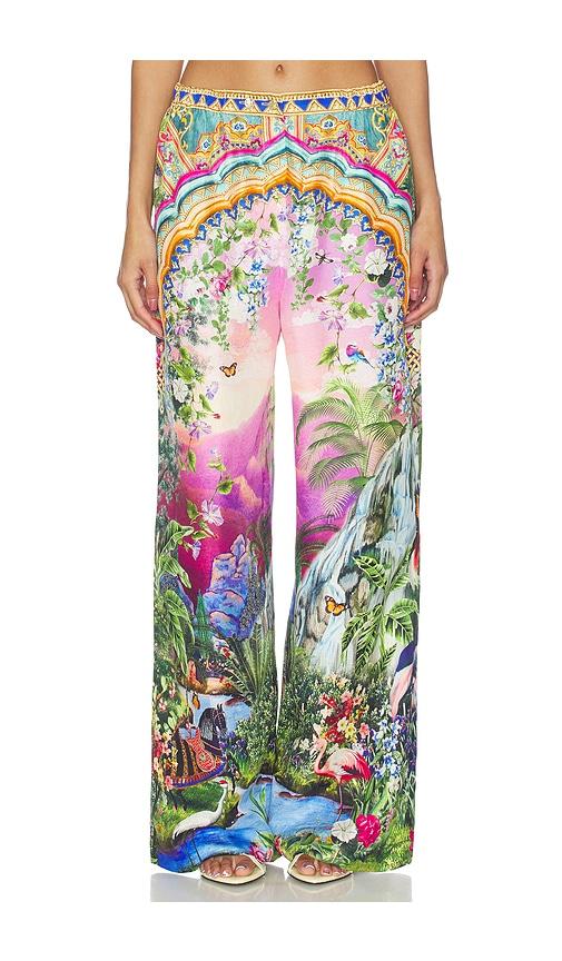 Camilla Button Front Lounge Pant in Green,Pink by CAMILLA