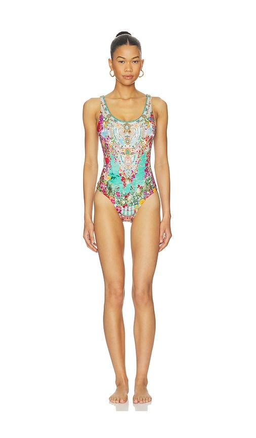 Camilla Thick Strap Scoop Neck One Piece in Blue by CAMILLA