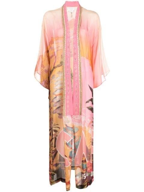Capri Me-print silk chiffon kimono by CAMILLA