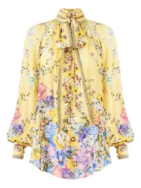 Darling Buds pussy-bow blouse by CAMILLA