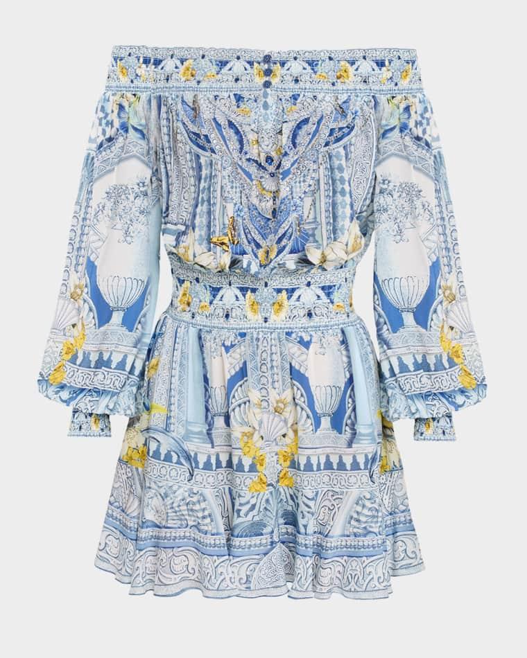 De Nada Granda Off-Shoulder Mini Dress by CAMILLA