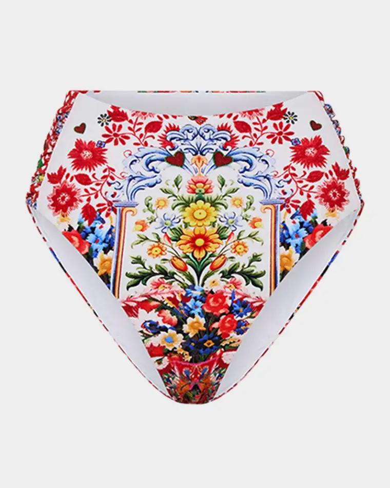 Faith, Luck & Justice Ruched Side Bikini Bottoms by CAMILLA