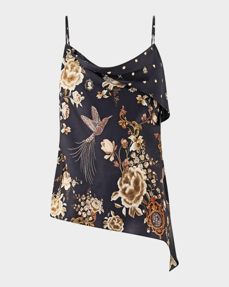 Flamenco Folklore Asymmetric Draped Top by CAMILLA