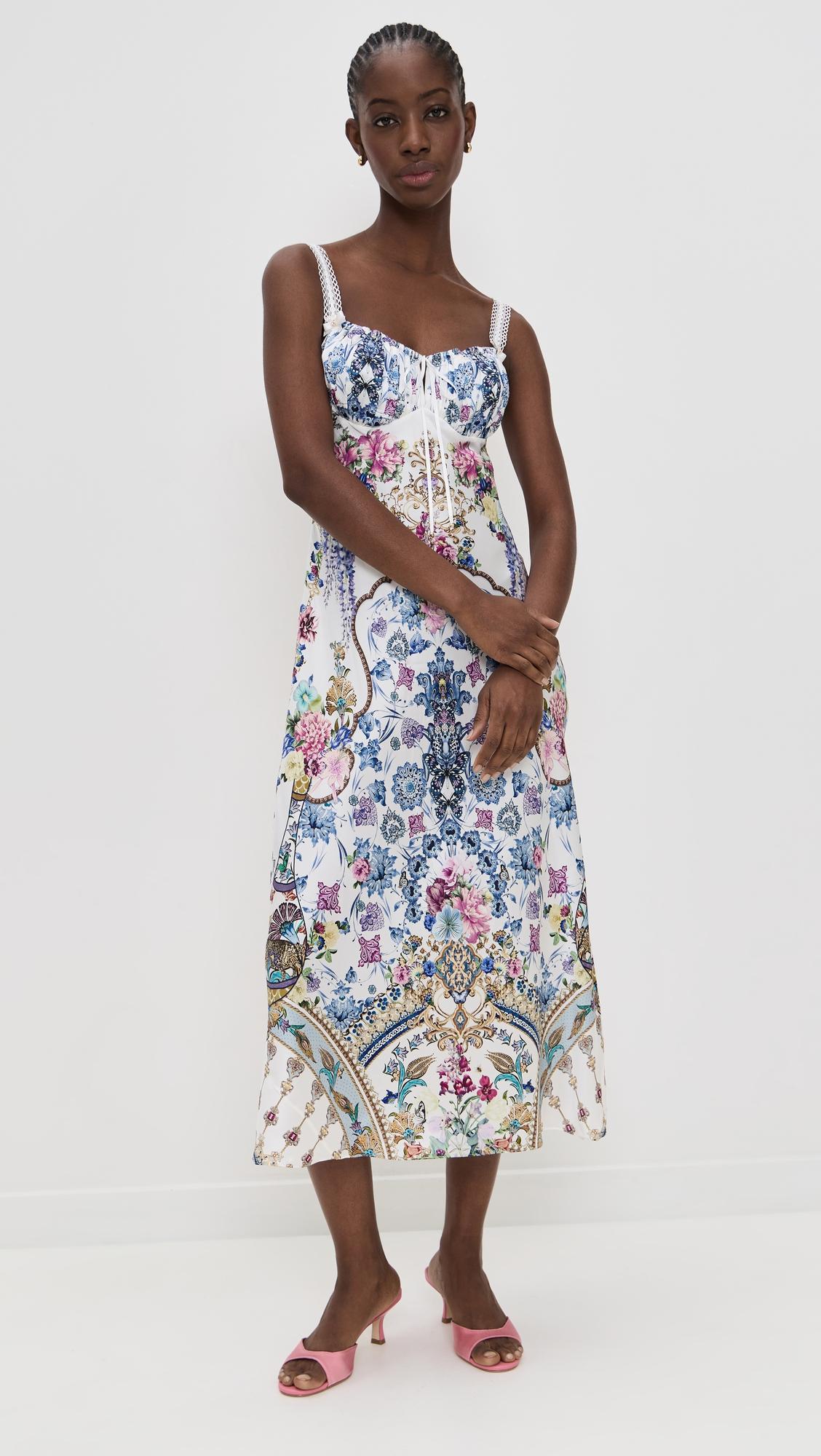 Gathered Bodice Bias Dress by CAMILLA