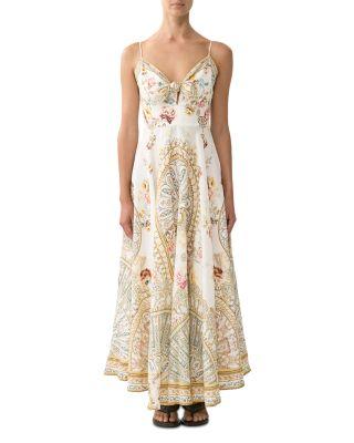 Linen Brocade Print Dress by CAMILLA